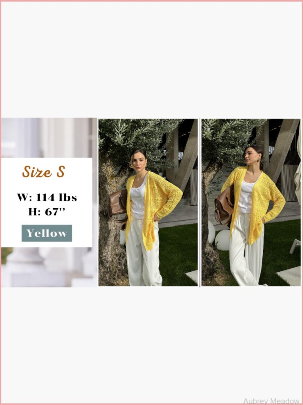 Crochet Knit Cardigan Lightweight Boho Long Sleeve Open Front - Picture 7 of 7